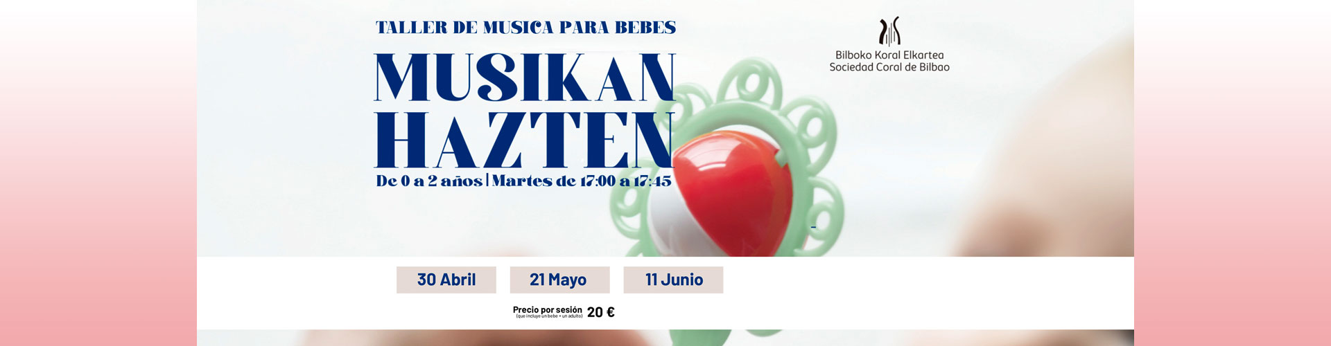 Taller de música para bebés en Bilbao