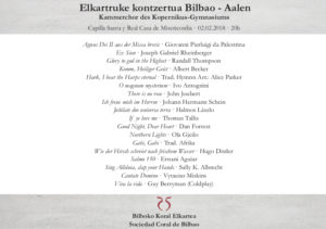 Elkartruke kontzertua Bilbao - Aalen