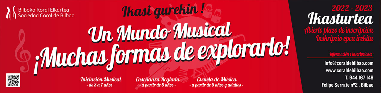 Inscripciones infantiles Coral de Bilbao
