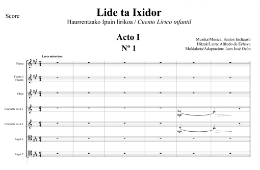 Partitura Lide ta Ixidor